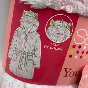Saint Eve Kids Youth Fleece Unicorn Robe XXS 3/4